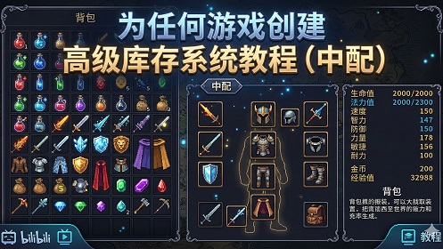 为任何游戏创建高级背包系统教程(中配)