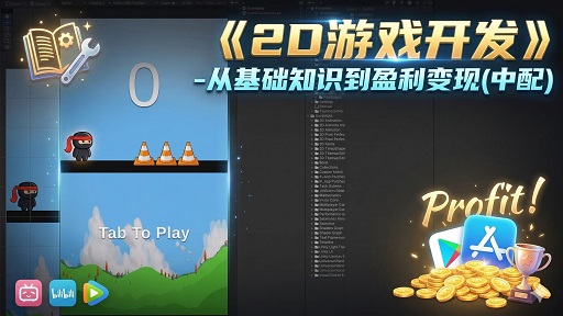 2D游戏开发-从基础知识到盈利变现(全) 游戏教程中配系列 小型教程